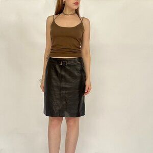 Strenesse Army Green Cotton Tank Top